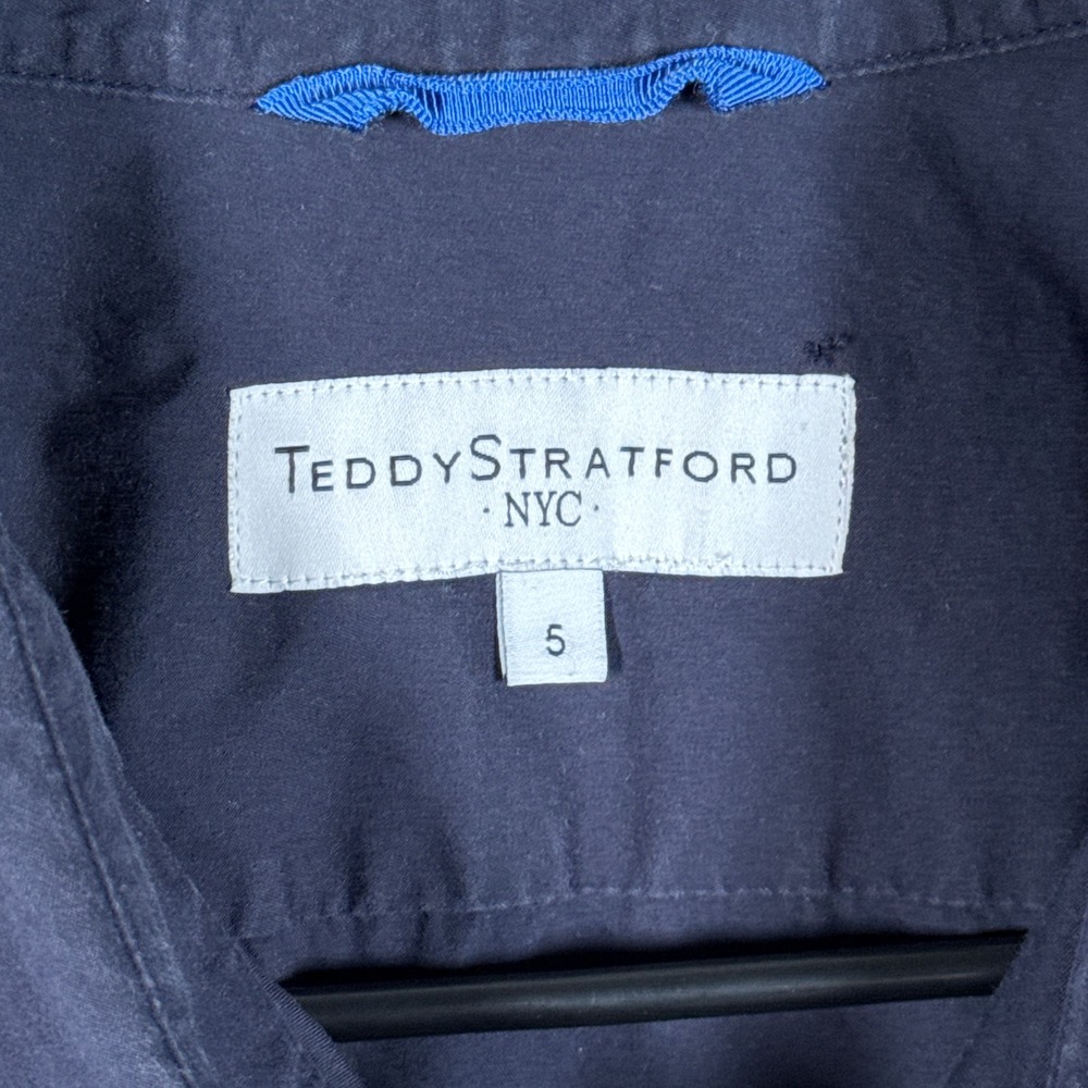 Teddy Stratford Shirt Mens 5 XL Black Long Sleeve Button Zip Fit Cotton - Picture 4 of 10